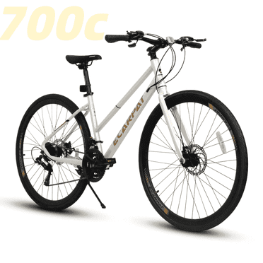 Ambifirner Road Hybrid Bike for Women with Kickstand, Lightweight Step Through 700c Aluminum Alloy Frame, 21-Speed Drivetrain, Multiple Colors