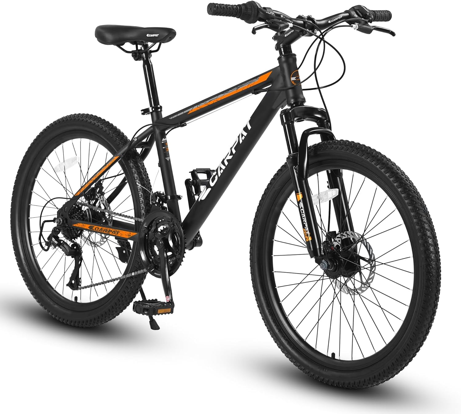 Ambifirner Mountain Bike, 24-Inch Wheels, Aluminum Frame, 21-Speed Mountain Bicycle for Men