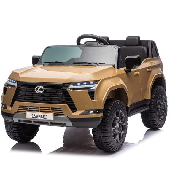 Ambifirner24V 2-Seater Ride On Car W/ PC 2.4G, High Chassis and Anti-Slip Grip wheels, Four-wheel Suspension, LED light, Bluetooth&MP3 Music, Speed up to 3.73 MPH