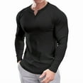 thumbnail image 1 of Ambiloof Men's Slim Fit Muscular V-Neck Casual T-Shirt, Long Sleeve, Stylish Business Top Basic T-Shirt Black/2XL, 1 of 7