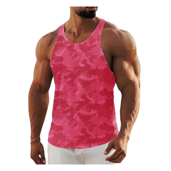 Ambiloof Men's Workout Mesh Tank Tops Quick Dry Y-Back Tops Muscle Athletic Shirts for Gym Smooth Stretchy fabric