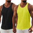 thumbnail image 1 of Ambiloof Men's Workout Mesh Tank Tops Quick Dry Y-Back Tops Muscle Athletic Shirts for Gym Smooth Stretchy fabric, 1 of 5