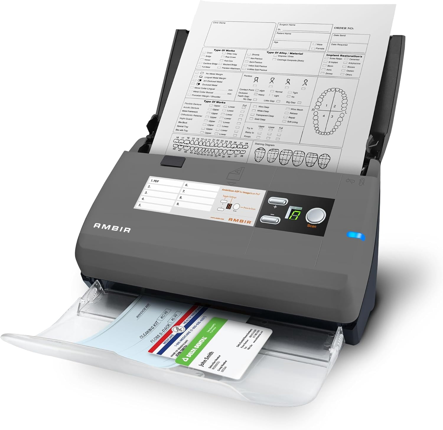 Ambir ImageScan Pro 820ix-BCS 20ppm High-Speed ADF Scanner for Windows ...