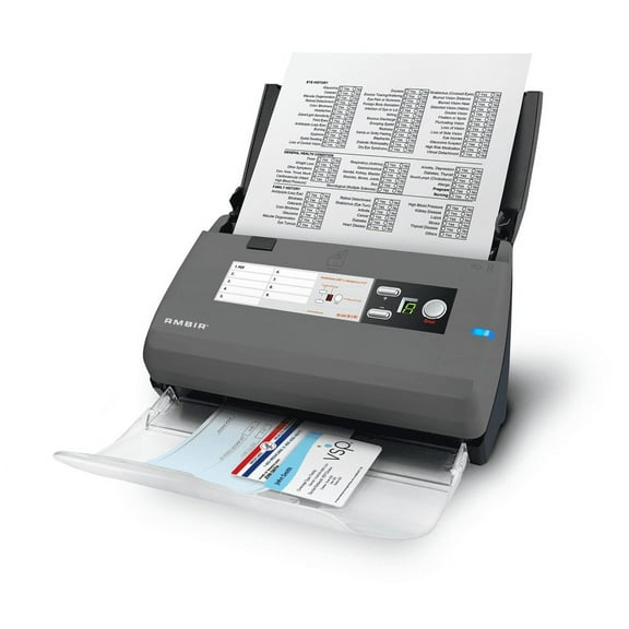 Ambir ImageScan Pro 830ix 30ppm High-Speed ADF Scanner for Windows PC with Business Card Software