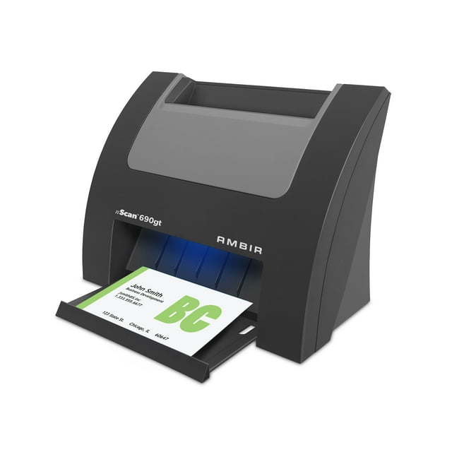 Ambir nScan DS690GTBCS HighSpeed Vertical Card Scanner with AmbirScan