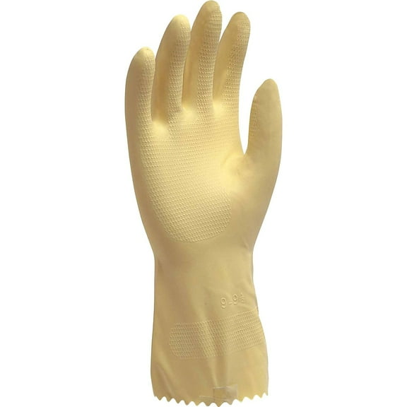 Ambitex Pro L6500 Powder Free Series Flock Lined Latex Gloves Yellow XL 12 Pairs (LXL6500)