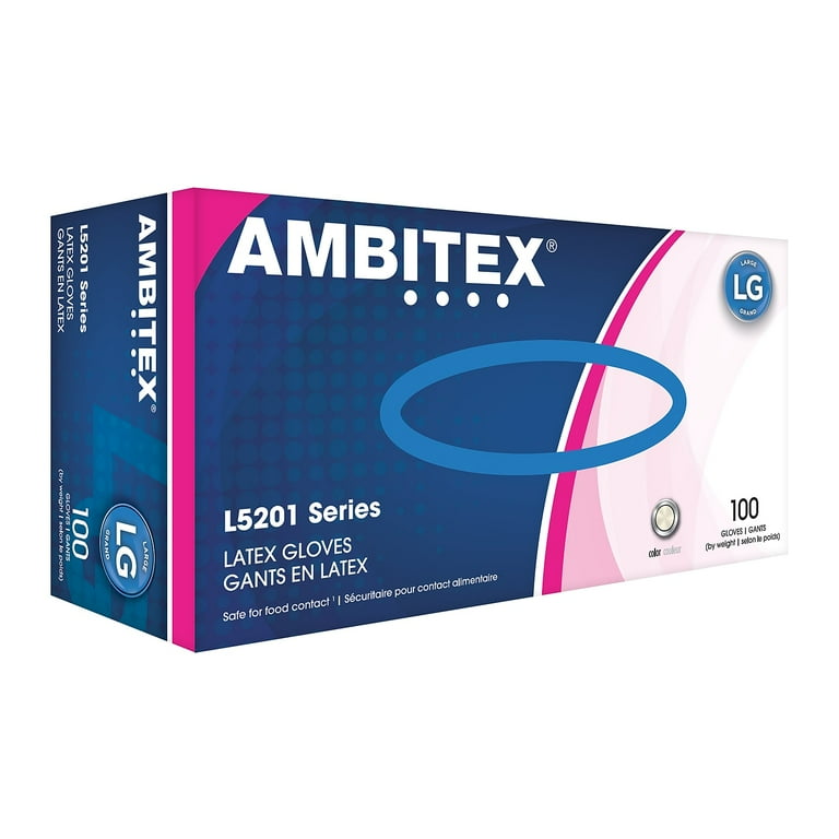 Latex Powdered Gloves, Cream, Large, 100/Box Latex Powdered Gloves, Cream, Large, 100/Box