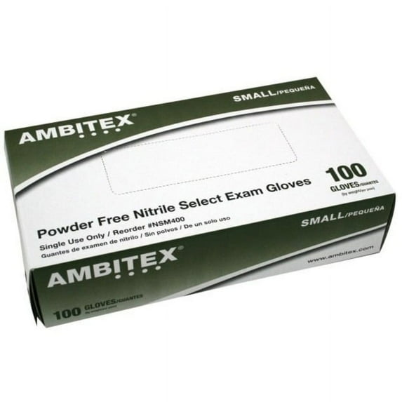 Ambitex N400 Series - Gloves - disposable - S - nitrile rubber - blue pairs (pack of 100)
