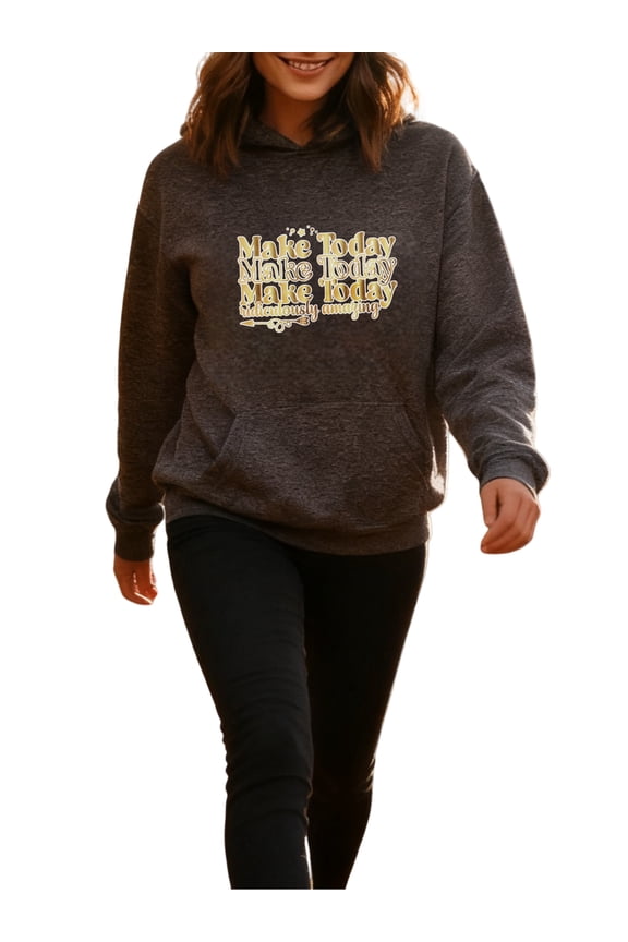 Ambition Motivational Hoodie for Men Women, Inspirational Pullover Hooded Sweatshirt, Cozy Cotton Poly Blend, Positive Casual Outfit