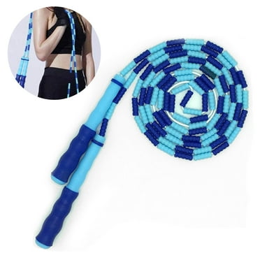 Amble Jump Rope Soft Beaded Segment Jump Rope - Adjustable for Men, Women and Kids - Tangle-Free for Keeping Fit, Training, Workout and so on - 9 FtC