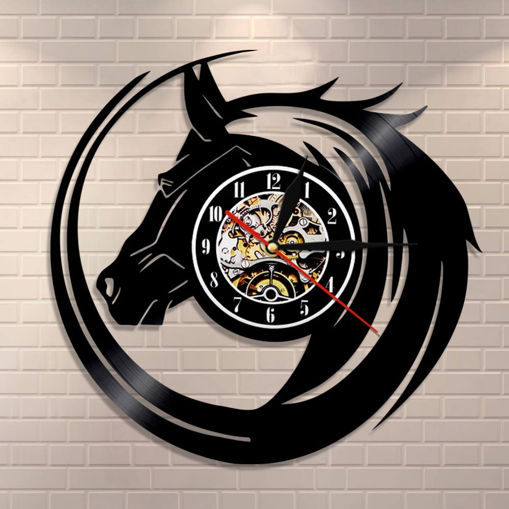 3dRose Carousel Horse In Blue Wall Clock - 15x15 Inch Aluminum With Silent Quartz Movement - View #2