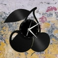 thumbnail image 1 of Amblelife Cherry Vinyl Wall Clock Record Unique Design Home and Living Room Decoration Vintage Design Office Bar Room Home Decor, 1 of 7