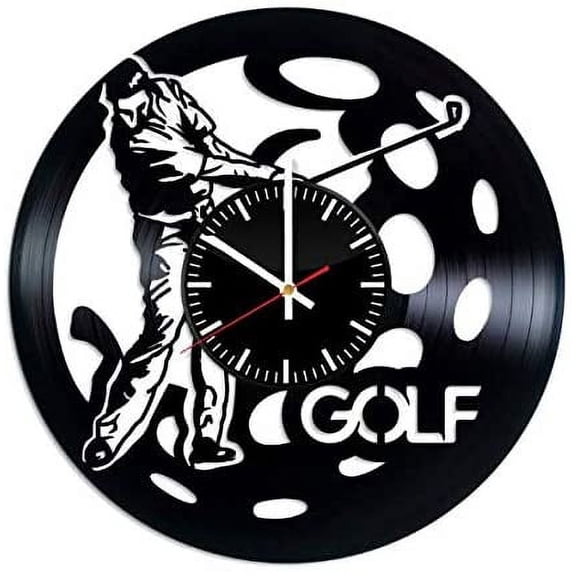 Amblelife Golf Game Vinyl Wall Clock, Sport Vinyl Record Handmade Art Decor for Home Room Kitchen, Vintage Original Gift for Any Occasion, Party Supplies Decoration
