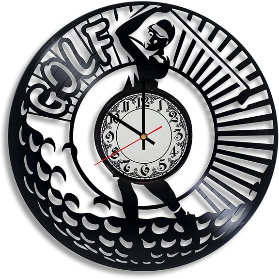 Amblelife Golf Sport Vinyl Record Wall Clock, Golf Accessories Art, Golf Accessories Gift for Any Occasion