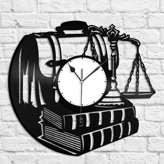 Amblelife Lawyer Vinyl Wall Clock Record Unique Gift for Friends Home Room Decoration Vintage Design Office Bar Room Home Decor