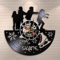 thumbnail image 1 of Amblelife Let's Skate Freestyle Skate Club Decor Wall Clock Skating Vintage Vinyl Record Wall Clock Skate Party ?Silent Non ticking Clock, 1 of 6