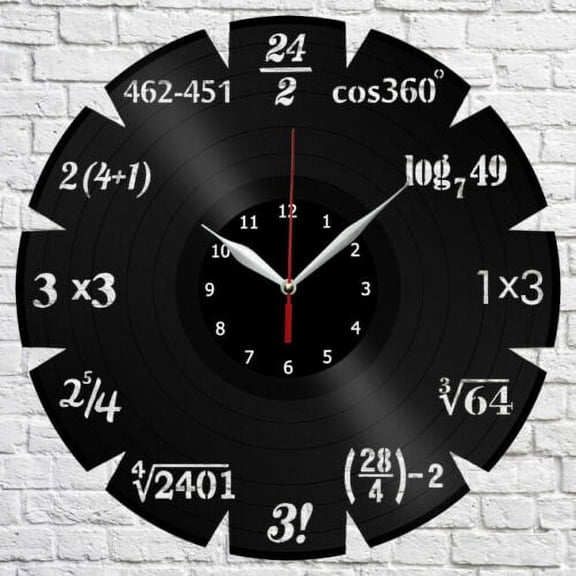 Amblelife Math Themes Vinyl Record Wall Clock Home Decor The Best Original Gift Vintage Wall Art Design