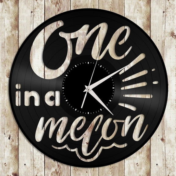 Amblelife One in a Melon Vinyl Wall Clock Unique Gift for Friends Home Room Decoration Vintage Design Office Bar Room Home Decor
