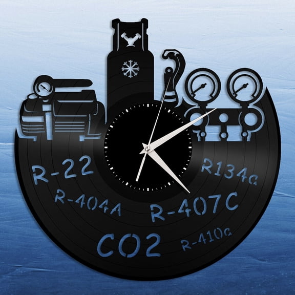 Amblelife Refrigeration Engineer Vinyl Wall Clock Unique Gift for Friends Home Decoration Vintage Design Office Bar Room Home Decor