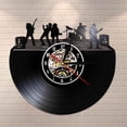 thumbnail image 1 of Amblelife Rock Band on Stage Black & White Wall Art Vintage Vinyl Record LP Wall Art Silent Wall Clock Music Band Live Music Studio Decor, 1 of 6
