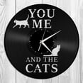 thumbnail image 1 of Amblelife You and Me and the Cats Vinyl Wall Clock Unique Gift for Friends Home Decoration Vintage Design Office Bar Room Home Decor, 1 of 7