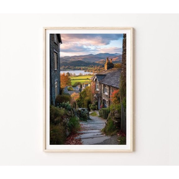 Ambleside England Lake District Village Landscape Home Decor