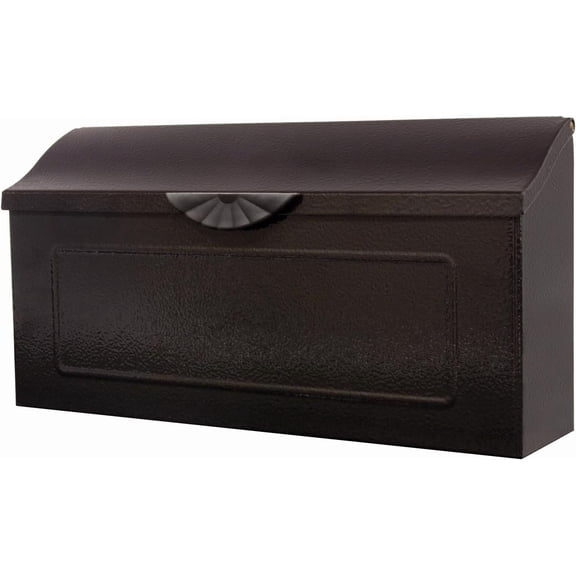 Amboy Wall-Mounted Mailbox for Outside, Rust-Resistant Galvanized Steel Metal Medium Mail Box, Black