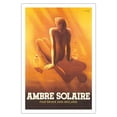 thumbnail image 1 of Ambre Solaire Sunscreen - Tan Without Burns (Pour Brunir Sans Brulures) - Vintage Advertising Poster by Charles Loupot c.1936 - Fine Art Matte Paper Print (Unframed) 30x44in, 1 of 4