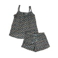 thumbnail image 1 of Ambrielle Womens Lightweight Gray Pineapple Pajamas Tank Top & Shorts Set Small, 1 of 3