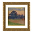 thumbnail image 1 of Ambroży Sabatowski 12x13 Gold Ornate Wood Frame and Double Matted Museum Art Print Titled - Three Moments - Triptych (Evening) (1903), 1 of 4