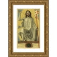 thumbnail image 1 of Ambrogio Bergognone 9x14 Gold Ornate Wood Frame and Double Matted Museum Art Print Titled - Christ Risen from the Tomb (C. 1490), 1 of 4