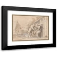 thumbnail image 1 of Ambroise Dubois 18x14 Black Modern Framed Museum Art Print Titled - The Goatherd Lamon Handing the Infant Daphnis to His Wife Myrtele (After 1606), 1 of 5
