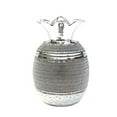 thumbnail image 1 of Ambrose Chrome Plated Crystal Embellished Lidded Ceramic Pineapple Bowl (7 In. x 7 In. x 10.5 In.), 1 of 1