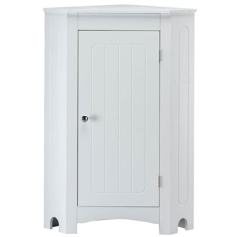 OakRidge Narrow Bathroom Storage Cabinet, White