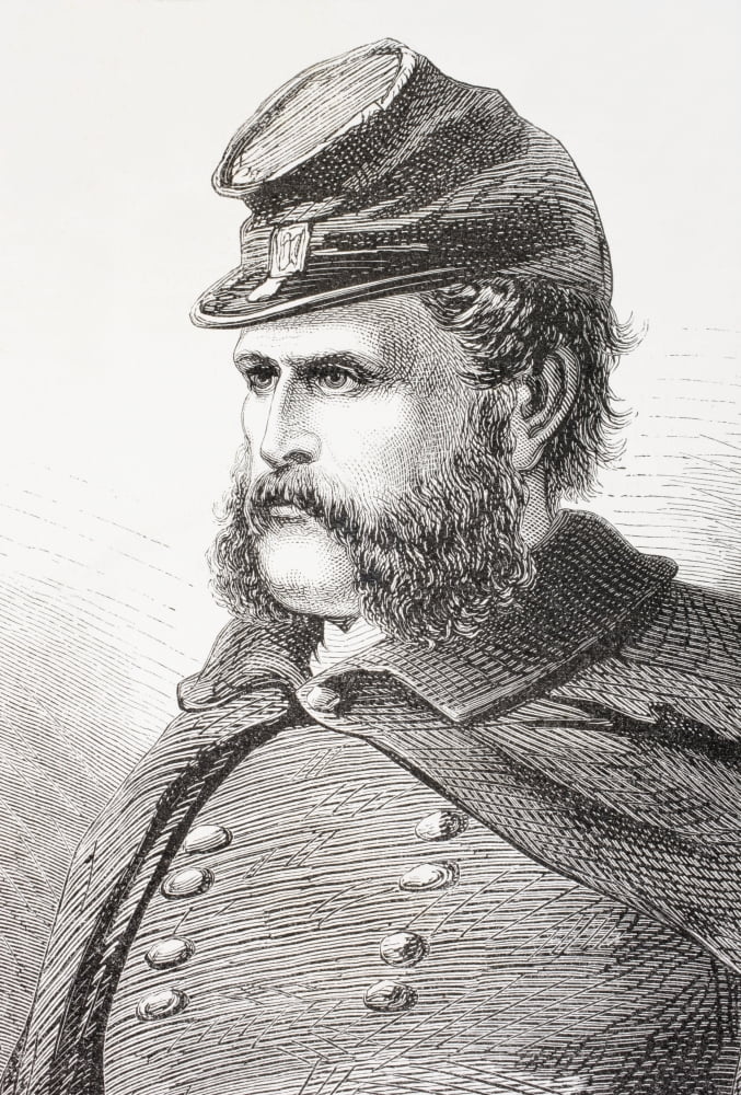 Ambrose Everett Burnside 1824- 1881 Union General In American Civil War From El Museo Universal Published Madrid 1862 Canvas Art - Ken Welsh Design Pics (12 x 17)
