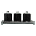 thumbnail image 1 of Ambrose Exquisite Tea, Sugar, Coffee Canisters with Tray in Crushed Diamond Glass in Gift Box, 1 of 1
