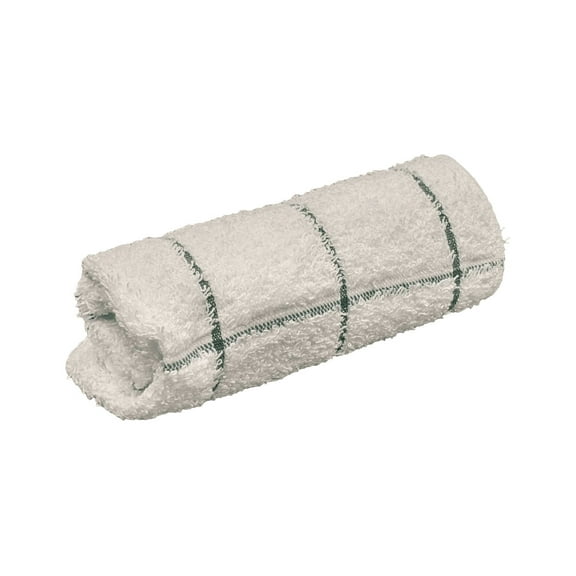 Ambrosia 4 Pack Dish Cloth 100% Cotton White & Hunter Green