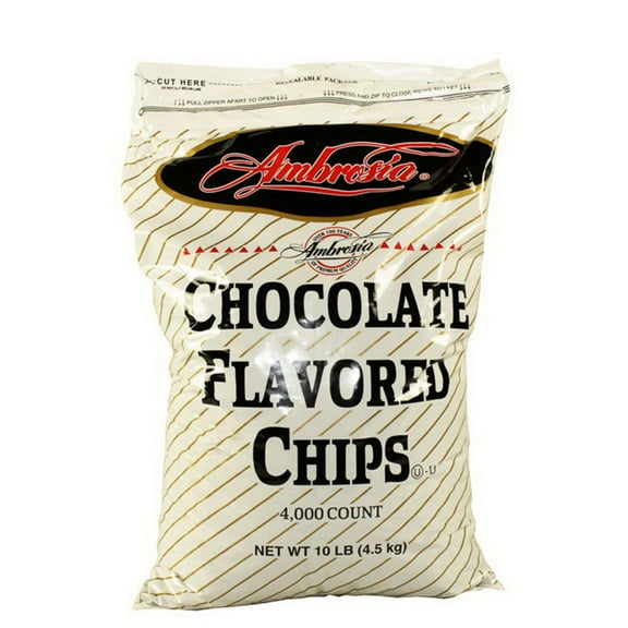 Ambrosia Chocolate Flavor Drops, 10 Pound, 1 per Case