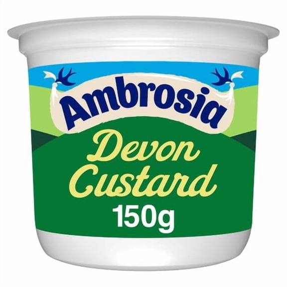 Ambrosia Devon Custard Dessert Snack Pot 150g, British Import (Pack of 2)