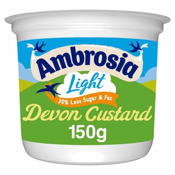Ambrosia Low Fat Custard Dessert Snack Pot 150g, British Import (Pack of 2)