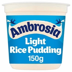 Ambrosia Low Fat Rice Pudding Dessert Snack Pot 150g, British Import (Pack of 2)
