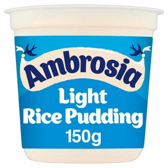Ambrosia Low Fat Rice Pudding Dessert Snack Pot 150g, British Import (Pack of 2)