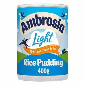 Ambrosia Low Fat Rice Pudding Tin 400g, British Import (Pack of 2)