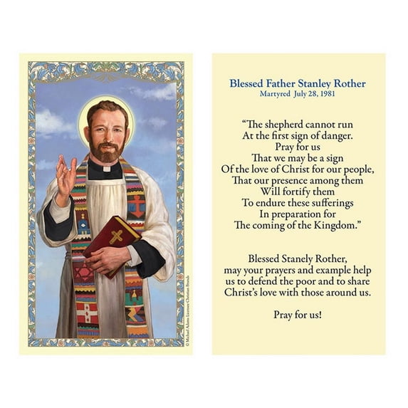 Ambrosiana R5030 Blessed Father Stanley Rother Holy Card - 25/pk