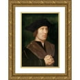 thumbnail image 1 of Ambrosius Benson 14x18 Gold Ornate Wood Frame and Double Matted Museum Art Print Titled - Man Praying (Late 1520s), 1 of 4