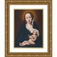 thumbnail image 1 of Ambrosius Benson 15x18 Gold Ornate Wood Frame and Double Matted Museum Art Print Titled - Virgin and Child, 1 of 4