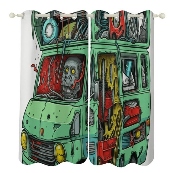 Ambulance Car Blackout Curtains for Bedroom Curtains Insulated Room Darkening Window Drapes for Living Room