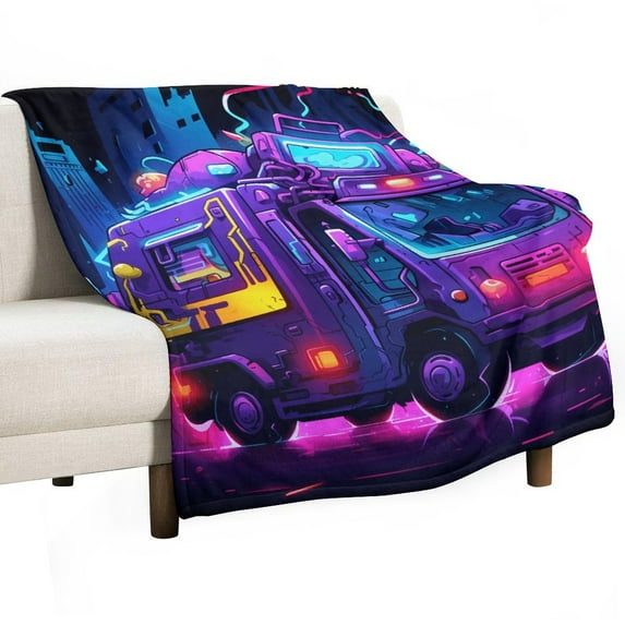 Ambulance Car Soft Cozy Warm, Lightweight And Plush Flannel Throw Blankets - Perfect for Couch, Bed, Travel