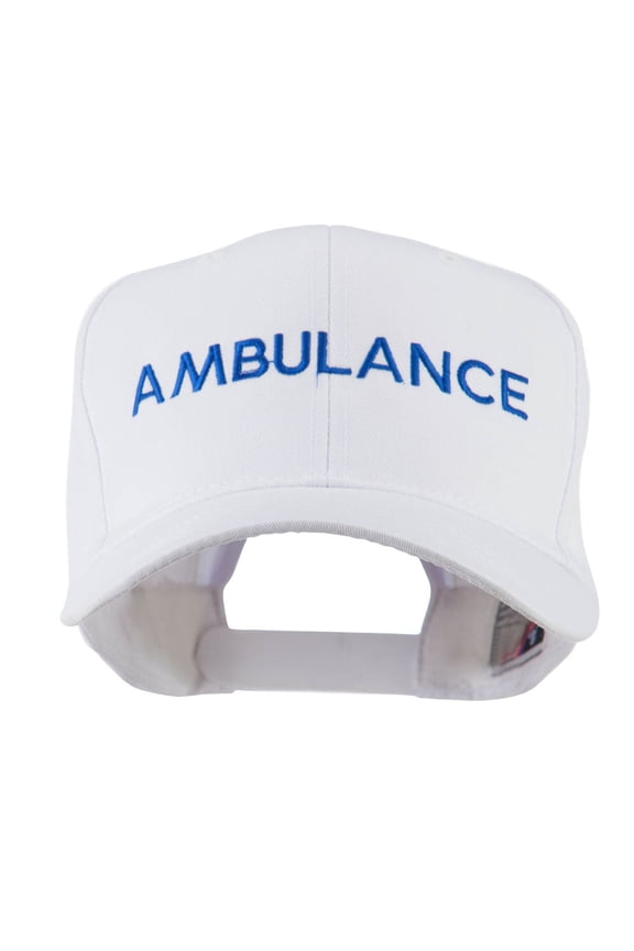 Ambulance Embroidered Cap - White OSFM