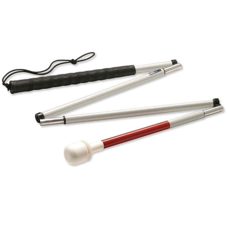 Ambutech 4-Sec Folding Graph Cane- Marshmallow Roller- 48in